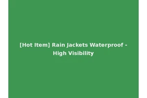 [Hot Item] Rain Jackets Waterproof -High Visibility