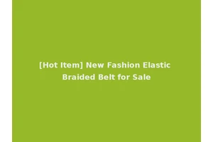 [Hot Item] New Fashion Elastic Braided Belt for Sale