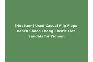 [Hot Item] Used Casual Flip Flops Beach Shoes Thong Elastic Flat Sandals for Women