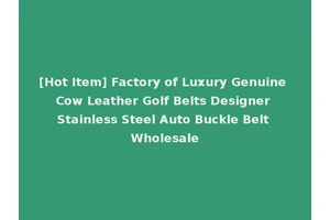 [Hot Item] Factory of Luxury Genuine Cow Leather Golf Belts Designer Stainless Steel Auto Buckle Belt Wholesale