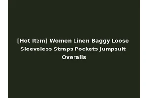 [Hot Item] Women Linen Baggy Loose Sleeveless Straps Pockets Jumpsuit Overalls