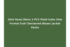 [Hot Item] Mens 2 PCS Plaid Suits Slim Formal Suit Checkered Blazer Jacket Pants