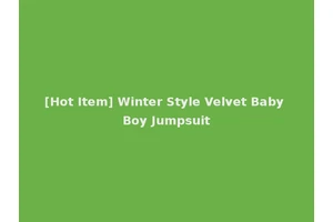 [Hot Item] Winter Style Velvet Baby Boy Jumpsuit