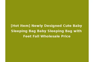 [Hot Item] Newly Designed Cute Baby Sleeping Bag Baby Sleeping Bag with Feet Fall Wholesale Price