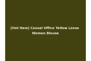 [Hot Item] Casual Office Yellow Loose Women Blouse