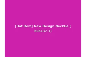 [Hot Item] New Design Necktie (605137-1)
