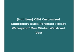 [Hot Item] OEM Customized Embroidery Black Polyester Pocket Waterproof Men Winter Waistcoat Vest