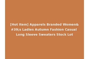 [Hot Item] Apparels Branded Women's Ladies Autumn Fashion Casual Long Sleeve Sweaters Stock Lot