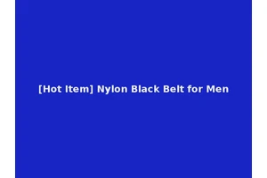 [Hot Item] Nylon Black Belt for Men