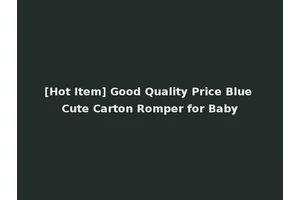 [Hot Item] Good Quality Price Blue Cute Carton Romper for Baby