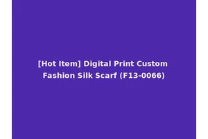 [Hot Item] Digital Print Custom Fashion Silk Scarf (F13-0066)