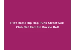 [Hot Item] Hip Hop Punk Street Sex Club Net Red Pin Buckle Belt