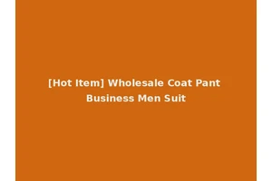 [Hot Item] Wholesale Coat Pant Business Men Suit