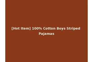 [Hot Item] 100% Cotton Boys Striped Pajamas