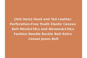 [Hot Item] Head and Tail Leather Perforation-Free Youth Elastic Canvas Belt Men's and Women's Fashion Needle Buckle Belt Retro Casual Jeans Belt