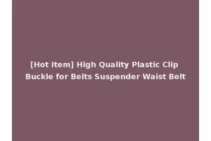 [Hot Item] High Quality Plastic Clip Buckle for Belts Suspender Waist Belt