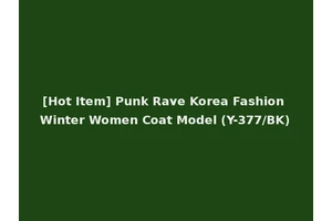 [Hot Item] Punk Rave Korea Fashion Winter Women Coat Model (Y-377/BK)