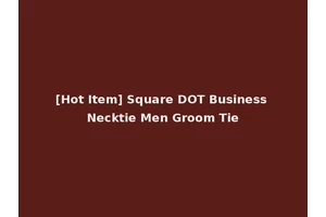 [Hot Item] Square DOT Business Necktie Men Groom Tie
