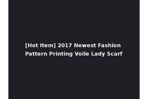 [Hot Item] 2017 Newest Fashion Pattern Printing Voile Lady Scarf