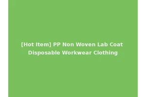 [Hot Item] PP Non Woven Lab Coat Disposable Workwear Clothing