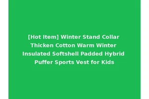 [Hot Item] Winter Stand Collar Thicken Cotton Warm Winter Insulated Softshell Padded Hybrid Puffer Sports Vest for Kids