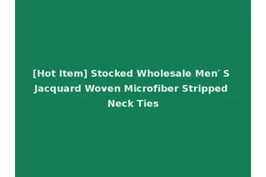 [Hot Item] Stocked Wholesale Men′ S Jacquard Woven Microfiber Stripped Neck Ties