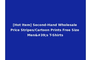[Hot Item] Second-Hand Wholesale Price Stripes/Cartoon Prints Free Size Men's T-Shirts