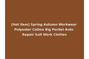 [Hot Item] Spring Autumn Workwear Polyester Cotton Big Pocket Auto Repair Suit Work Clothes