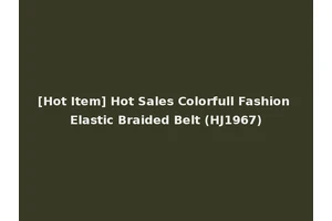 [Hot Item] Hot Sales Colorfull Fashion Elastic Braided Belt (HJ1967)