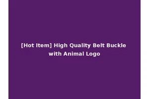 [Hot Item] High Quality Belt Buckle with Animal Logo