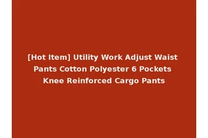 [Hot Item] Utility Work Adjust Waist Pants Cotton Polyester 6 Pockets Knee Reinforced Cargo Pants