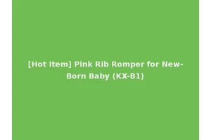 [Hot Item] Pink Rib Romper for New-Born Baby (KX-B1)