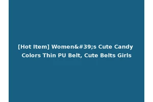 [Hot Item] Women's Cute Candy Colors Thin PU Belt, Cute Belts Girls
