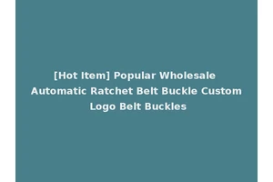 [Hot Item] Popular Wholesale Automatic Ratchet Belt Buckle Custom Logo Belt Buckles