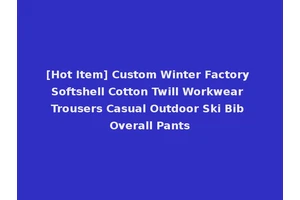 [Hot Item] Custom Winter Factory Softshell Cotton Twill Workwear Trousers Casual Outdoor Ski Bib Overall Pants