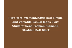 [Hot Item] Women's Belt Simple and Versatile Casual Jeans Skirt Student Trend Fashion Diamond-Studded Belt Black