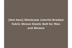 [Hot Item] Wholesale Colorful Braided Fabric Woven Elastic Belt for Men and Women