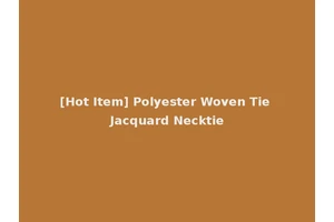 [Hot Item] Polyester Woven Tie Jacquard Necktie