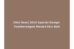 [Hot Item] 2014 Special Design Featheredged Men's Belt