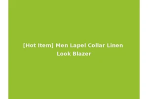 [Hot Item] Men Lapel Collar Linen Look Blazer