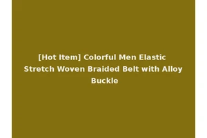 [Hot Item] Colorful Men Elastic Stretch Woven Braided Belt with Alloy Buckle
