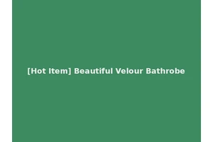 [Hot Item] Beautiful Velour Bathrobe