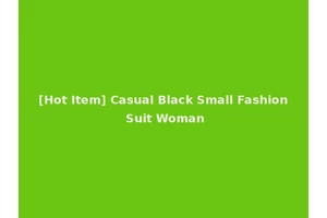 [Hot Item] Casual Black Small Fashion Suit Woman