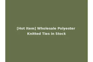 [Hot Item] Wholesale Polyester Knitted Ties in Stock