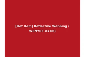 [Hot Item] Reflective Webbing (WENYRF-03-06)