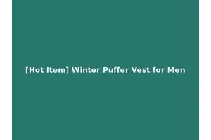 [Hot Item] Winter Puffer Vest for Men