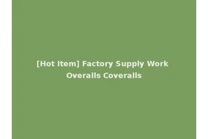 [Hot Item] Factory Supply Work Overalls Coveralls
