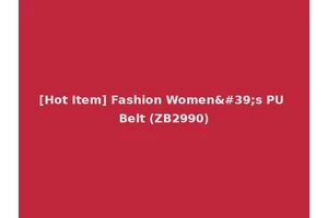 [Hot Item] Fashion Women's PU Belt (ZB2990)