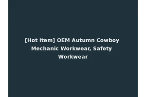 [Hot Item] OEM Autumn Cowboy Mechanic Workwear, Safety Workwear