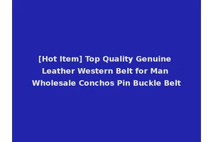 [Hot Item] Top Quality Genuine Leather Western Belt for Man Wholesale Conchos Pin Buckle Belt